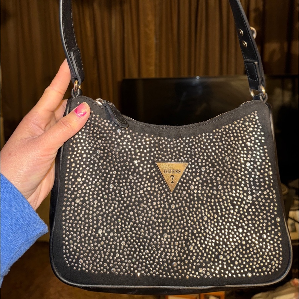 guess alcey black bling bag - Picture 4 of 4